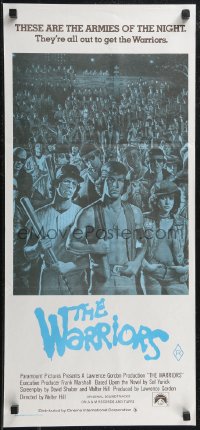 2b0974 WARRIORS Aust daybill R1980s Walter Hill, Jarvis artwork of the armies of the night!