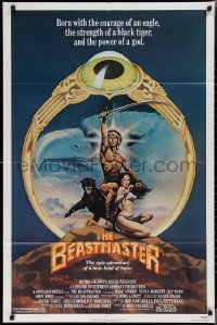 2b0994 BEASTMASTER 1sh 1982 Taylor art of bare-chested Marc Singer & sexy Tanya Roberts!
