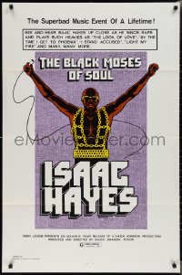 2b1004 BLACK MOSES OF SOUL 1sh 1973 Isaac Hayes, the superbad music event of a lifetime!