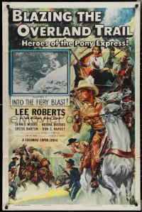2b1008 BLAZING THE OVERLAND TRAIL chapter 11 1sh 1956 Glenn Cravath art of Heroes of the Pony Express!