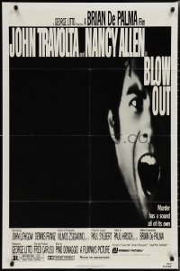 2b1010 BLOW OUT 1sh 1981 John Travolta, Brian De Palma, Allen, murder has a sound all of its own!