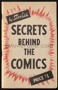 2b1504 SECRETS BEHIND THE COMICS softcover book 1947 by Stan Lee, how Captain America was created!