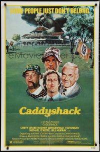 2b1019 CADDYSHACK 1sh 1980 Chevy Chase, Bill Murray, Rodney Dangerfield, golf comedy classic!