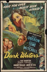 2b1033 DARK WATERS 1sh 1944 was love or madness to be Merle Oberon's fate, Franchot Tone