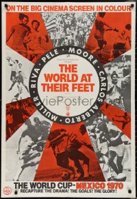 2b0669 WORLD AT THEIR FEET English 1sh 1970 cool sports soccer images from 1970 World Cup, Pele!