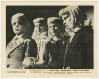 2b1665 VILLAGE OF THE DAMNED English FOH LC 1960 great close-up of the creepy alien kids!