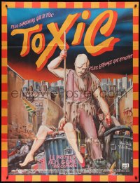 2b0319 TOXIC AVENGER French 1p 1985 different E. Marie Watorek art of a different kind of hero!