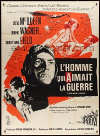 2b0323 WAR LOVER French 1p 1963 Steve McQueen, Robert Wagner, different Charles Rau art!