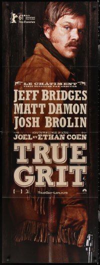 2b0261 TRUE GRIT French door panel 2010 full-length Matt Damon, directed by the Coen Brothers!