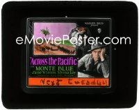 2b1611 ACROSS THE PACIFIC style B glass slide 1928 Monte Blue, Myrna Loy billed but not pictured!