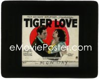 2b1649 TIGER LOVE glass slide 1924 Moreno is aristocrat by day, Wildcat by night, early Howard Hawks!