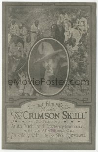 2b1566 CRIMSON SKULL herald 1921 all-colored cast, Anita Bush, cowboy Lawrence Chenault!