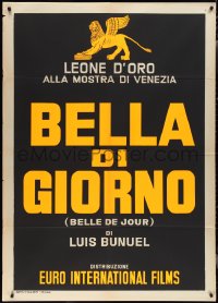 2b0337 BELLE DE JOUR teaser Italian 1p 1967 Luis Bunuel's classic sex melodrama starring Deneuve!