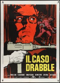 2b0339 BLACK WINDMILL Italian 1p 1974 great different Cesselon art of Michael Caine, Don Siegel!