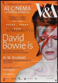 2b0352 DAVID BOWIE IS HAPPENING NOW advance Italian 1p 2014 great close up of the English pop star!
