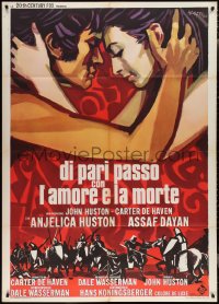 2b0416 WALK WITH LOVE & DEATH Italian 1p 1969 John Huston, best different Manfredo romantic art!