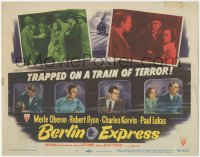 2b1236 BERLIN EXPRESS TC 1948 Merle Oberon & Robert Ryan, directed by Jacques Tourneur, cool art!