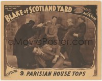 2b1280 BLAKE OF SCOTLAND YARD chapter 9 LC 1937 Ralph Byrd brawling with 5 men, Parisian House Tops