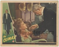 2b1286 CLIMAX LC 1944 great image of Boris Karloff threatening pretty Susanna Foster + border art!