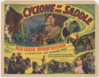 2b1242 CYCLONE OF THE SADDLE TC 1935 cowboy Rex Lease in death struggle with Native American, rare!