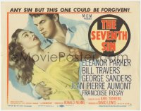 2b1264 SEVENTH SIN TC 1957 sexy scared Eleanor Parker betrays super angry Bill Travers!