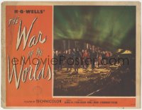 2b1377 WAR OF THE WORLDS LC #5 1953 Gene Barry and lots of people approaching the alien ship!