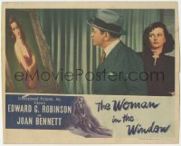 2b1381 WOMAN IN THE WINDOW LC 1944 Fritz Lang, Edward G. Robinson & Joan Bennett admire her portrait