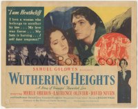 2b1273 WUTHERING HEIGHTS TC 1939 Laurence Olivier & Merle Oberon in story of vengeful thwarted love!