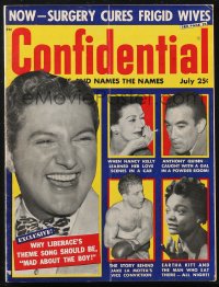 2b0756 CONFIDENTIAL magazine July 1957 Why Liberace's Theme Song Should Be Mad About the Boy!