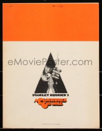 2b0873 CLOCKWORK ORANGE promo brochure 1972 Stanley Kubrick classic, Malcolm McDowell!