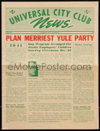 2b1516 UNIVERSAL STUDIOS newsletter December 1940 Abbott & Costello will appear at Christmas party!