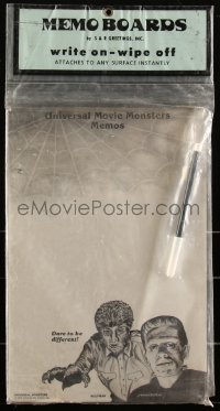 2b0600 UNIVERSAL STUDIOS MONSTERS memo boards 1979 Frankenstein, Wolfman, attaches to any surface!
