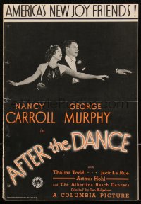 2b0051 AFTER THE DANCE pressbook 1935 Nancy Carroll, George Murphy, Thelma Todd, ultra rare!