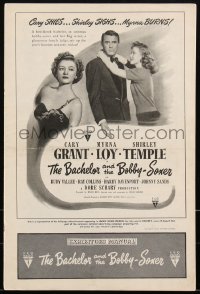2b0056 BACHELOR & THE BOBBY-SOXER pressbook 1947 Cary Grant, Shirley Temple & sexy Myrna Loy, rare!