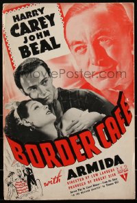 2b0067 BORDER CAFE pressbook 1937 Harry Carey, John Beal, beautiful Mexican Armida, very rare!