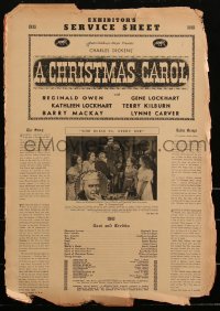 2b0083 CHRISTMAS CAROL pressbook 1938 Charles Dickens classic, Reginald Owen as Scrooge, ultra rare!