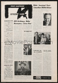 2b0084 CITIZEN KANE pressbook R1956 Orson Welles' masterpiece is still a big hit at the box office!