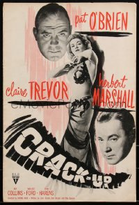 2b0090 CRACK-UP pressbook 1946 Pat O'Brien, sexiest Claire Trevor, Herbert Marshall, ultra rare!