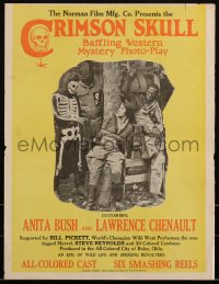 2b0092 CRIMSON SKULL pressbook 1921 colored cowboys Anita Bush & Lawrence Chenault, lost film!