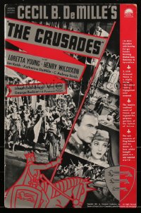 2b0093 CRUSADES pressbook 1935 Cecil B. DeMille, Loretta Young, lots of cool advertising images!