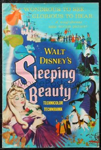 2b0209 SLEEPING BEAUTY pressbook 1959 Walt Disney cartoon classic, full-color poster images!