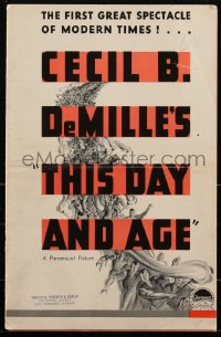 2b0232 THIS DAY & AGE pressbook 1933 Cecil B. DeMille, Bickford, Cromwell, Carradine, ultra rare!