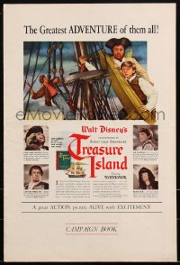 2b0237 TREASURE ISLAND pressbook 1950 Bobby Driscoll, Robert Newton as Long John Silver, ultra rare!