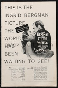 2b0240 UNDER CAPRICORN pressbook 1949 Ingrid Bergman & Joseph Cotten, Alfred Hitchcock, very rare!