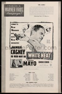 2b0246 WHITE HEAT pressbook 1949 James Cagney classic film noir, top of the world, Ma, very rare!