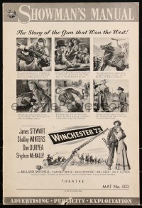 2b0248 WINCHESTER '73 pressbook 1950 James Stewart with rifle, Shelley Winters, Anthony Mann!
