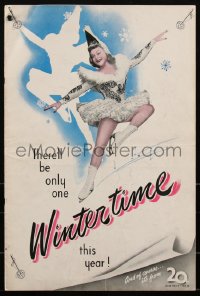 2b0251 WINTERTIME pressbook 1943 ice skating Sonja Henie, Carole Landis, Woody Herman, ultra rare!