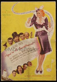 2b0254 YOU'RE A SWEETHEART pressbook 1937 pretty Alice Faye, George Murphy, Broadway musical, rare!