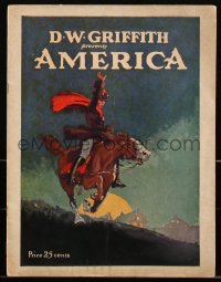 2b0851 AMERICA souvenir program book 1924 D.W. Griffith's thrilling story of love and romance!