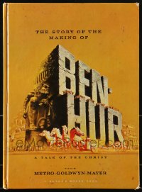 2b0854 BEN-HUR hardcover souvenir program book 1960 William Wyler epic, includes 7x11 fold-out art!